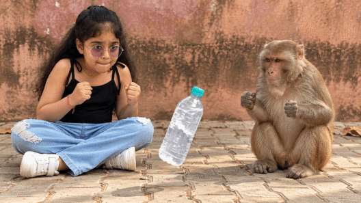 Monkey Bottle Flip Challenge